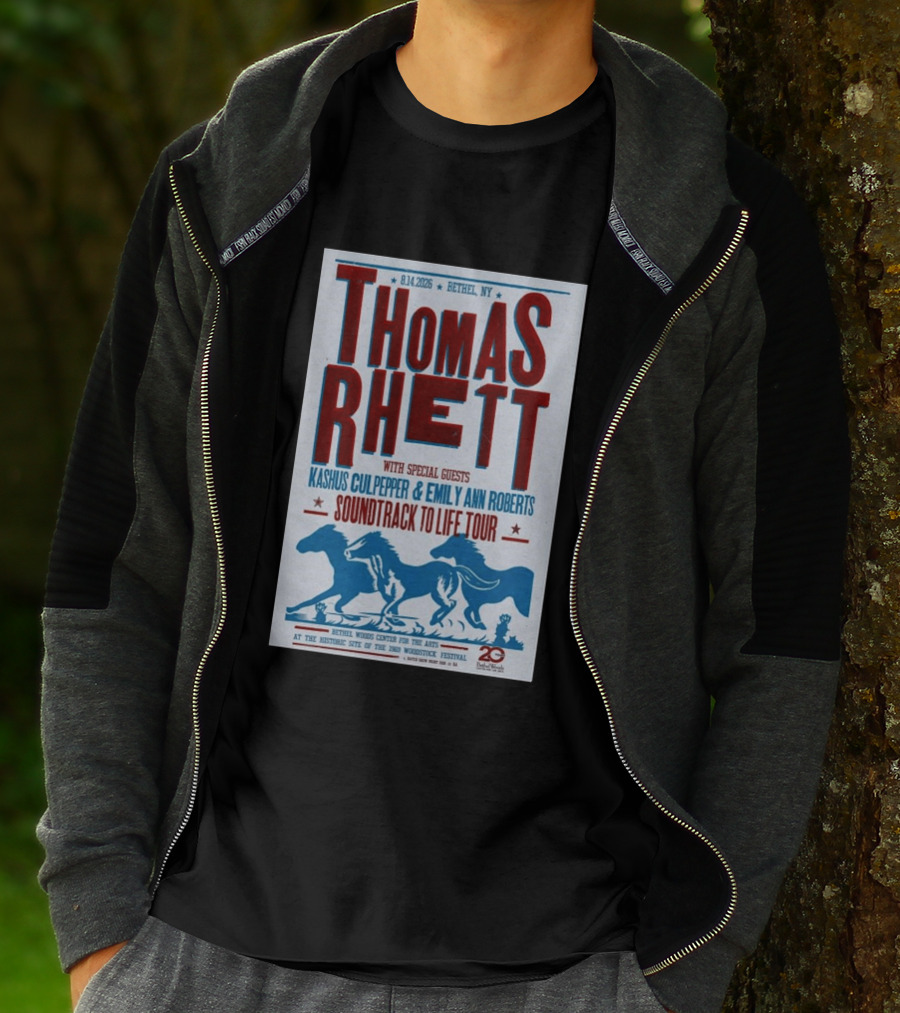 Thomas Rhett Bethel NY 2026 Soundtrack To Life Tour Kashus Culpepper Emily Ann Roberts T-Shirt