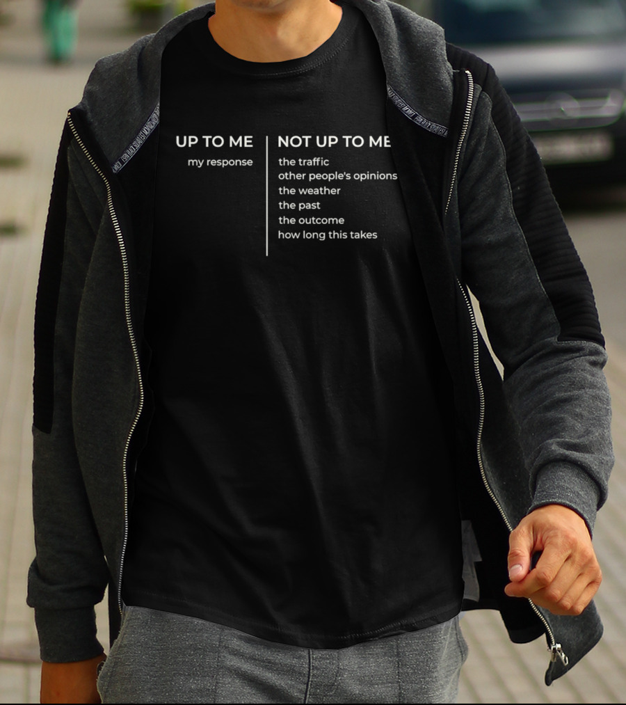 Up To Me My Response Not Up To Me The Traffic Opinions Weather Past Outcome Time T-Shirt