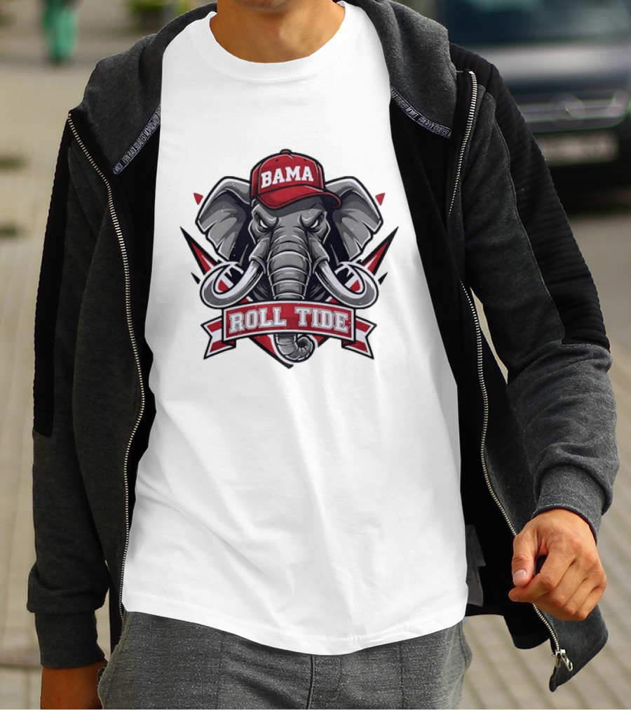 Bama Roll Tide Elephant Alabama Crimson Tide Fan T-Shirt
