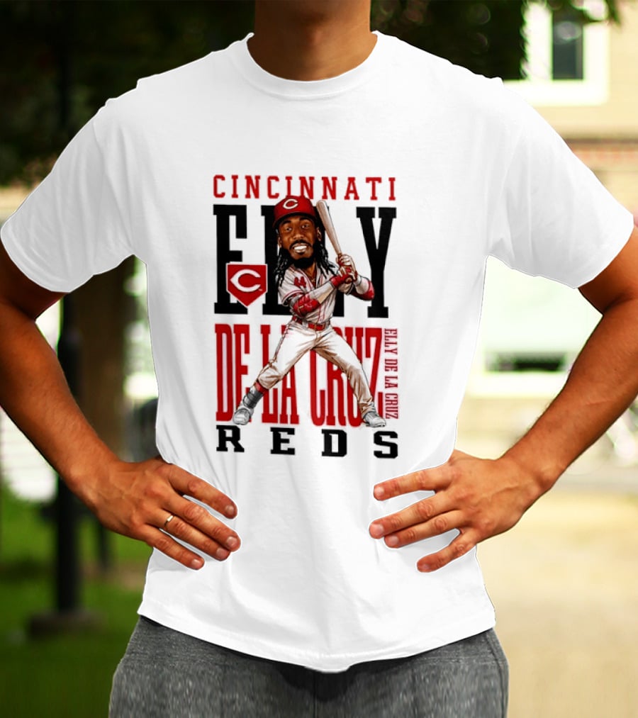 Cincinnati Reds Elly De La Cruz Baseball Caricature T-Shirt
