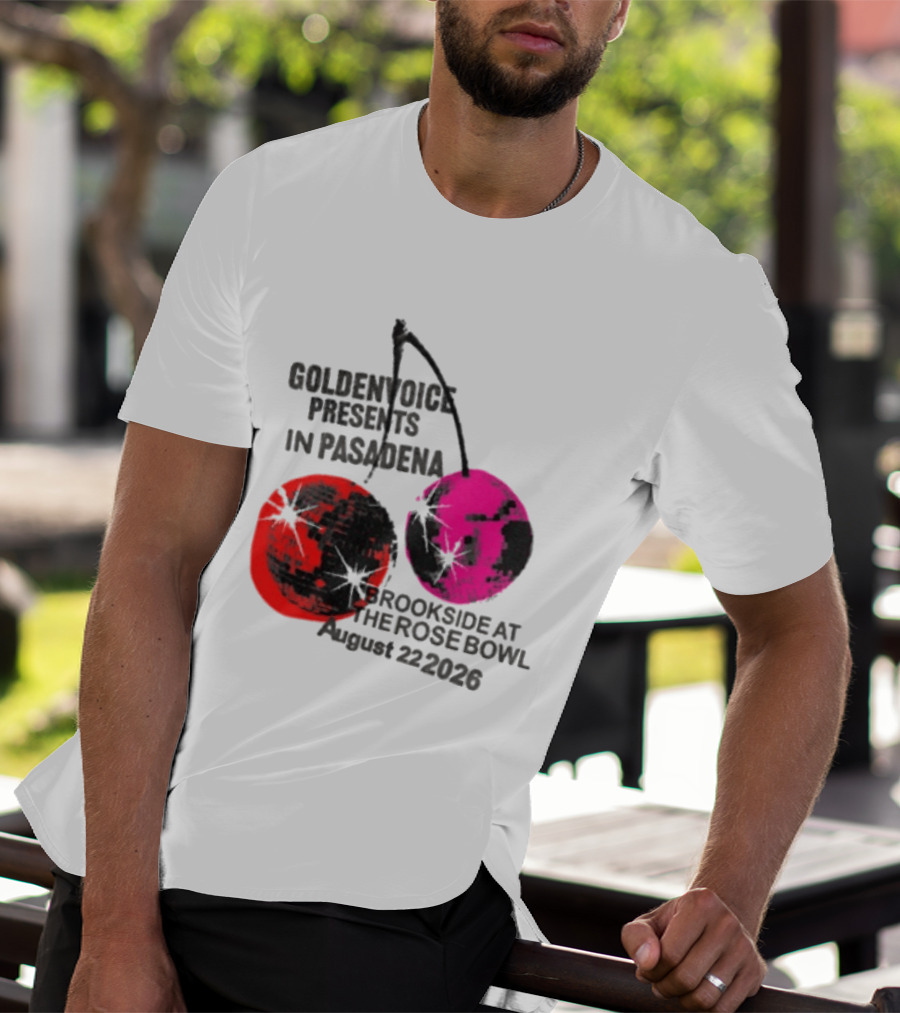 Goldenvoice Presents Pasadena Brookside At The Rose Bowl August 22 2026 Disco Cherry Baby T-Shirt