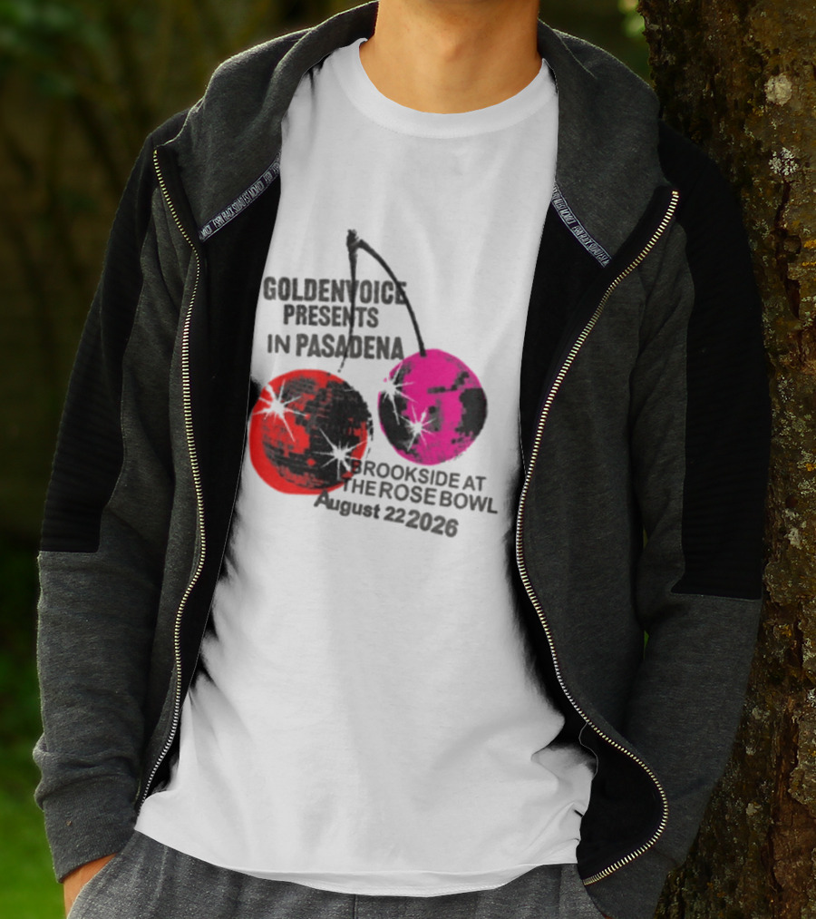 Goldenvoice Presents Pasadena Brookside At The Rose Bowl August 22 2026 Disco Cherry Baby T-Shirt