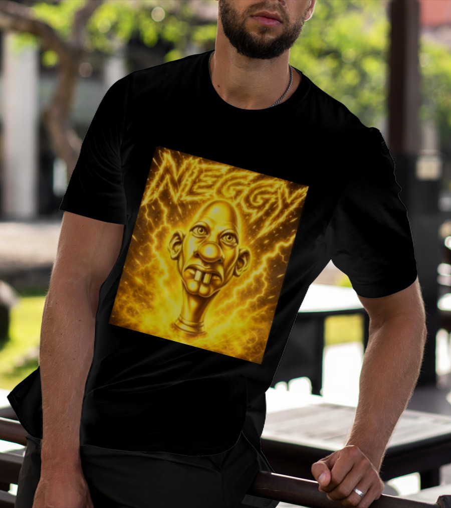 NEGGY Electric Manny Golden Lightning Face T-Shirt