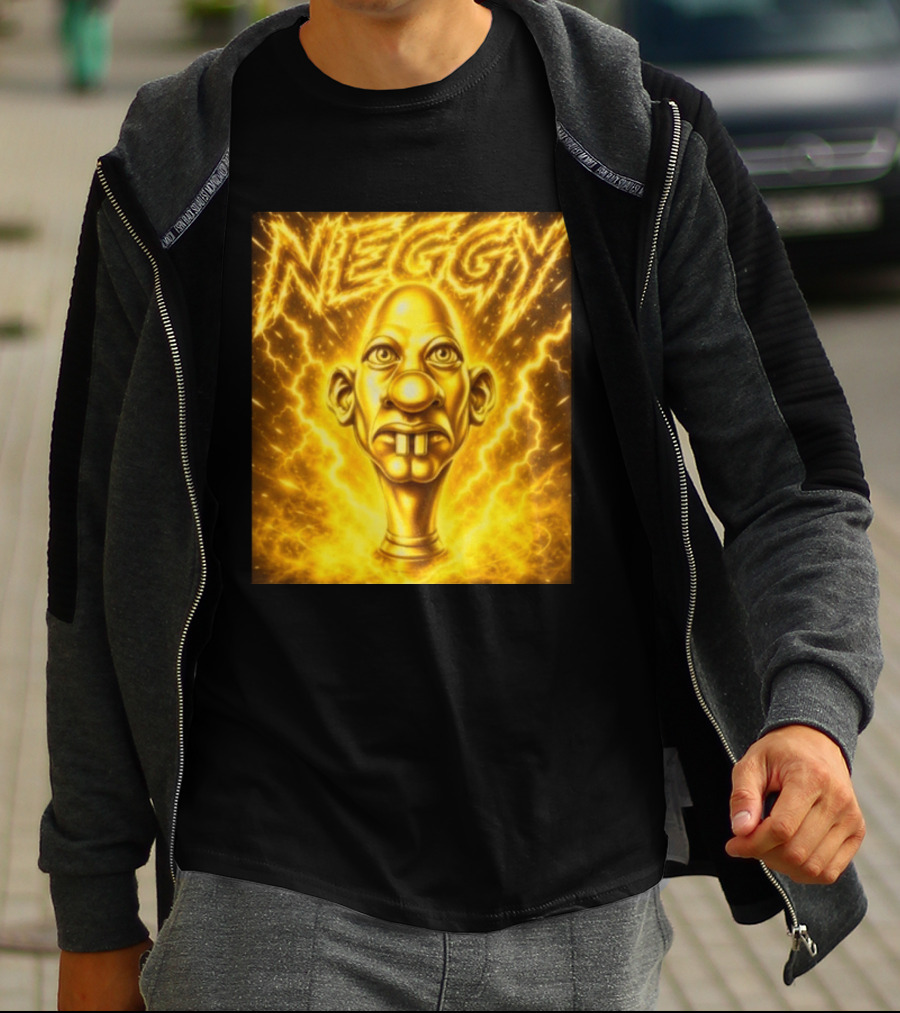 NEGGY Electric Manny Golden Lightning Face T-Shirt