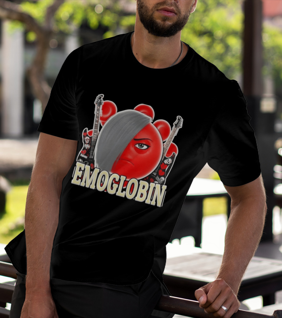 EMOGLOBIN Goblin Emoji With Emo Guitar T-Shirt