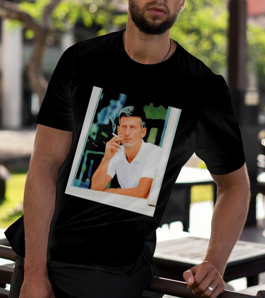 Novak Djokovic Smoking Tennis ATP Champion T-Shirt