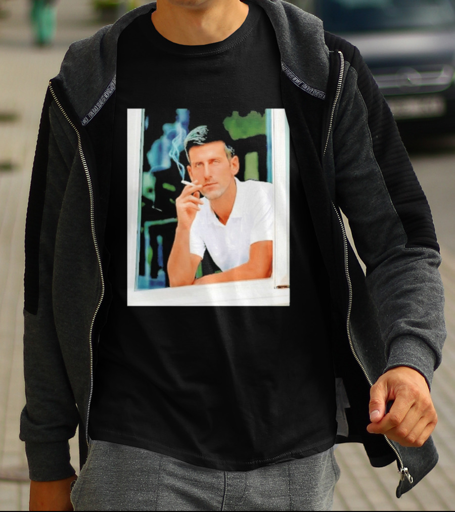Novak Djokovic Smoking Tennis ATP Champion T-Shirt