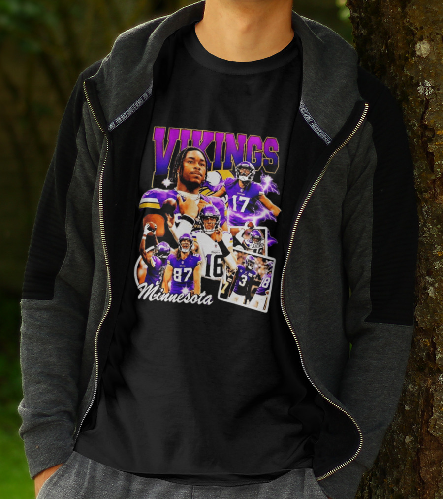 Fanatics Minnesota Vikings Notorious Justin Jefferson 87 83 16 17 Football T-Shirt