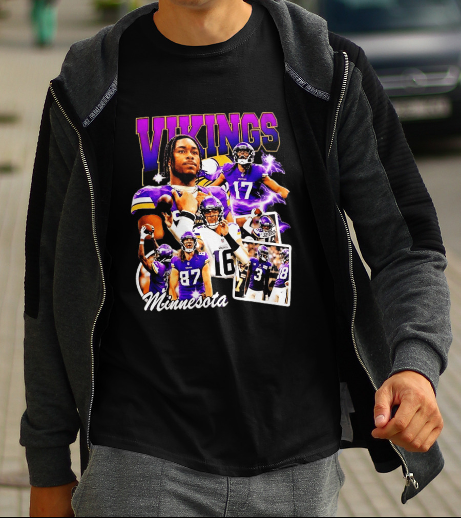 Fanatics Minnesota Vikings Notorious Justin Jefferson 87 83 16 17 Football T-Shirt