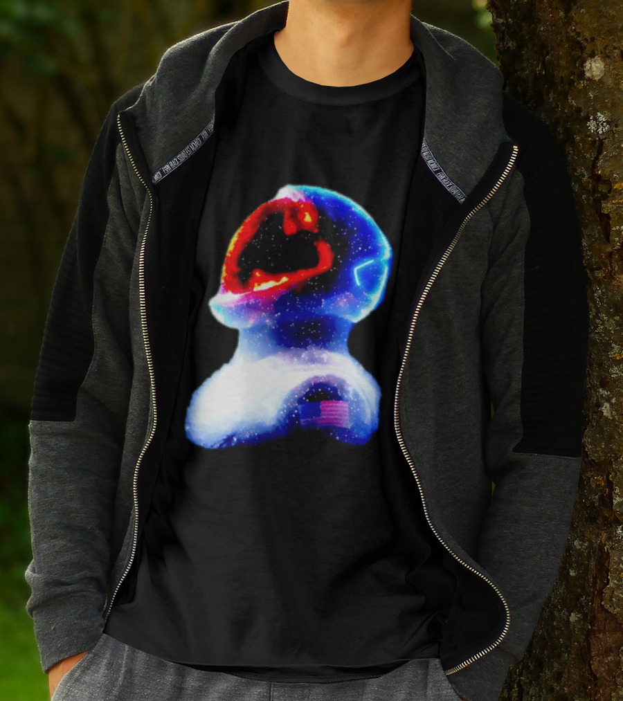 Galaxy Astronaut With American Flag Space Cosmic Adventure T-Shirt