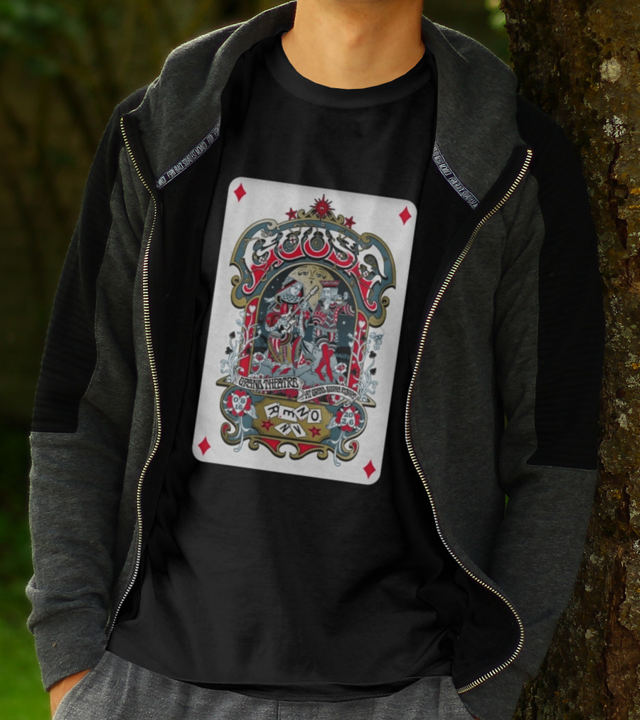 Goose Aug 16 2026 Grand Theatre Reno NV Playing Card T-Shirt
