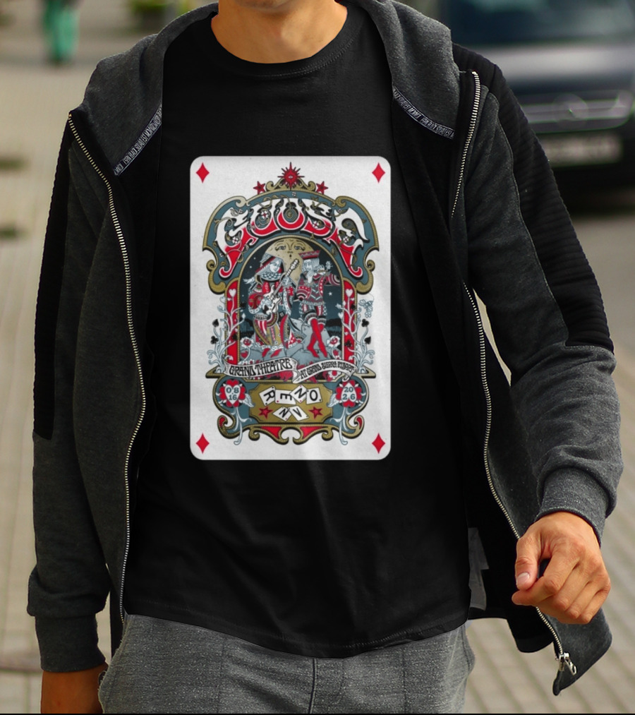 Goose Aug 16 2026 Grand Theatre Reno NV Playing Card T-Shirt