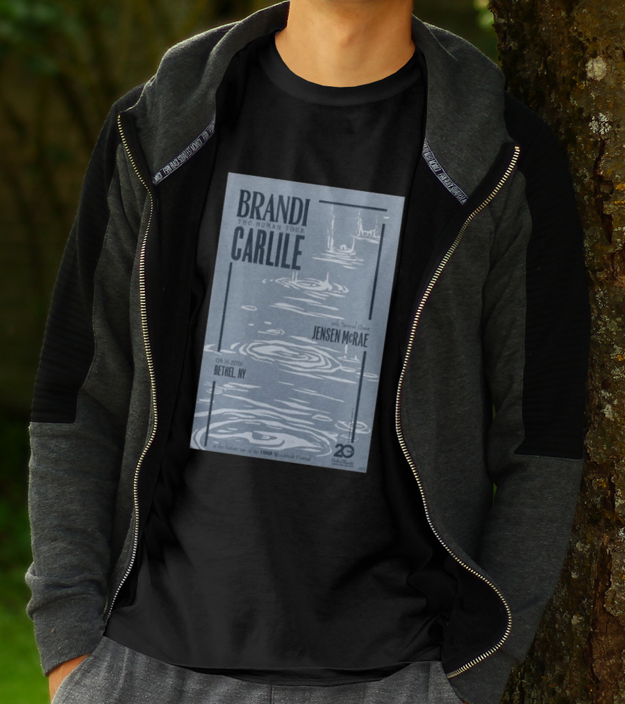 Brandi Carlile The Human Tour August 16 2026 Bethel Ny With Special Guest Jensen Mcrae Woodstock 20 Years Bethelwoods 1969 T-Shirt