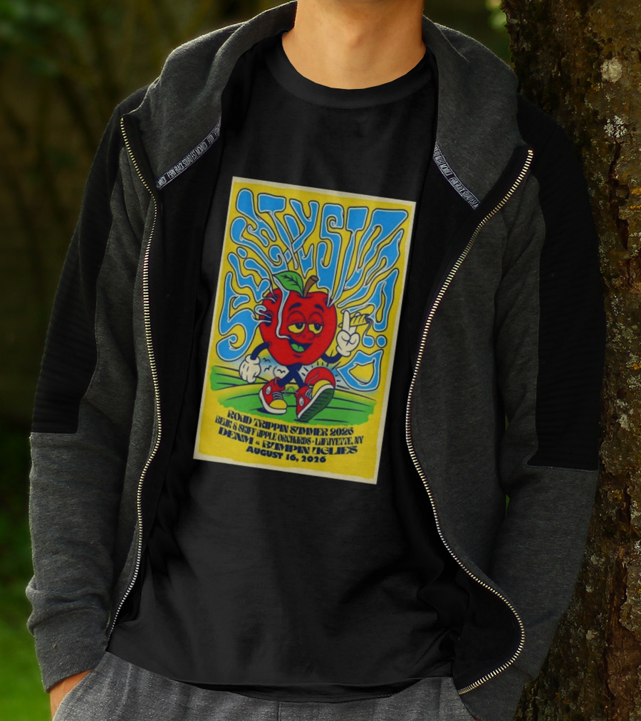 Slightly Stoopid Road Trippin Summer 2026 Apple Orchards LaFayette NY August 16 Dem Apples Bumpin Uglies T-Shirt