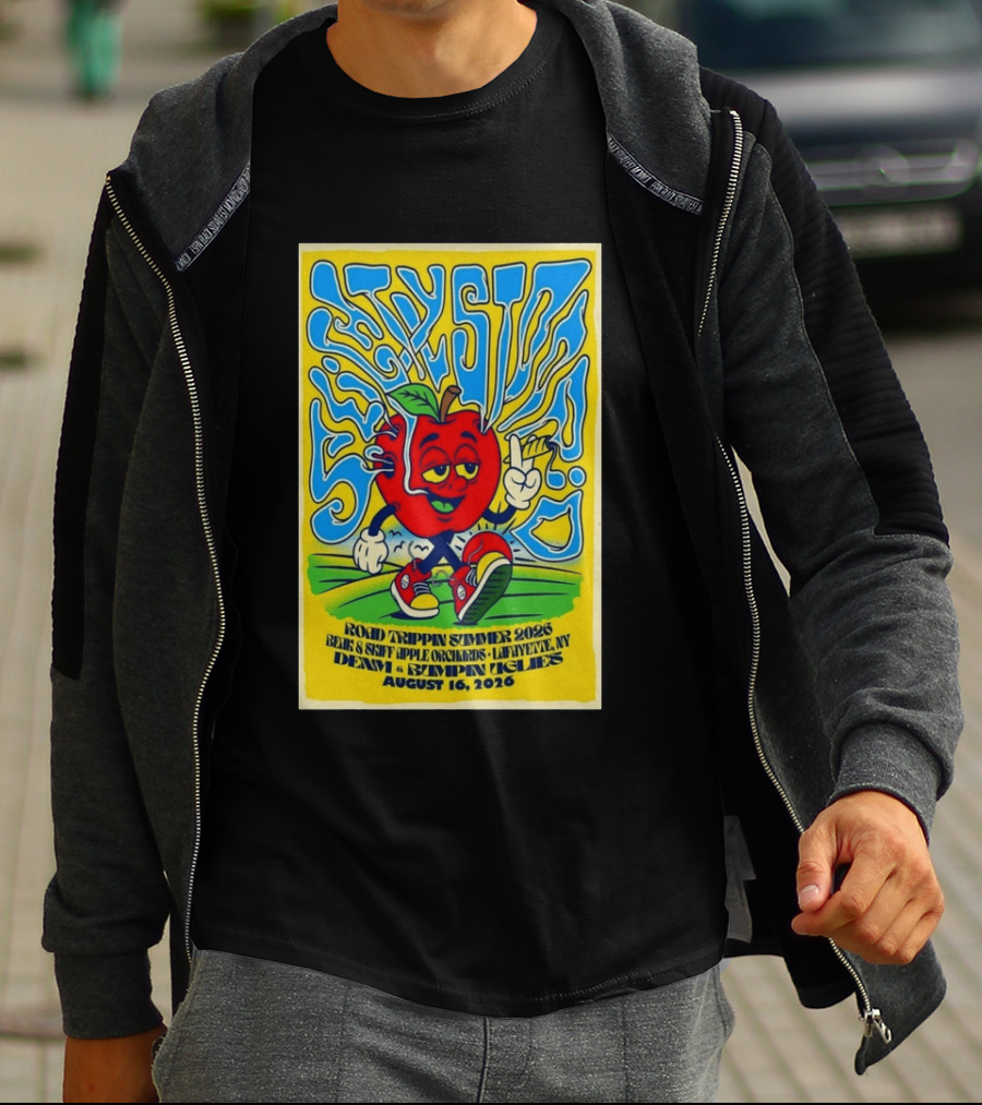 Slightly Stoopid Road Trippin Summer 2026 Apple Orchards LaFayette NY August 16 Dem Apples Bumpin Uglies T-Shirt