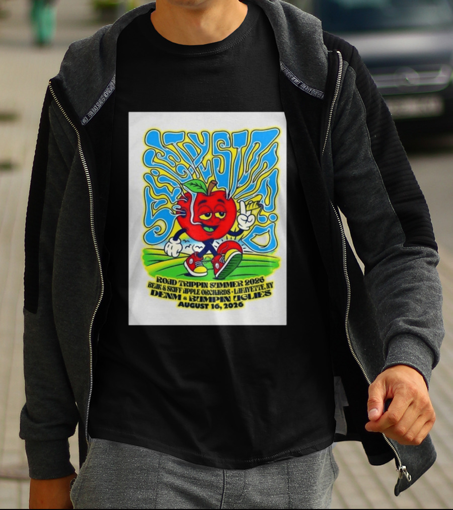 Slightly Stoopid Road Trippin Summer 2026 Beak & Skiff Orchards LaFayette NY August 16 With Denim And Bumpin Uglies T-Shirt