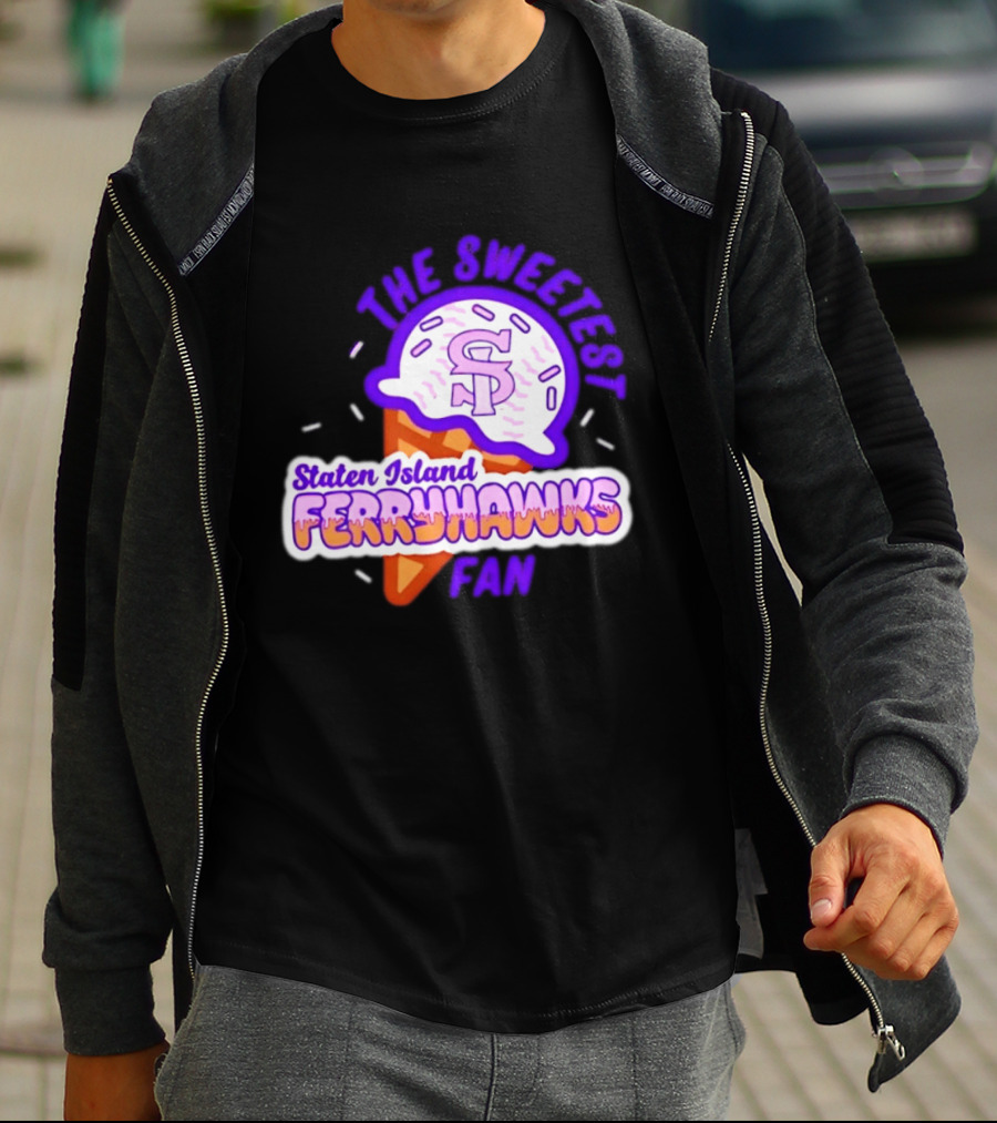 Staten Island Ferryhawks The Sweetest Fan Ice Cream Cone T-Shirt