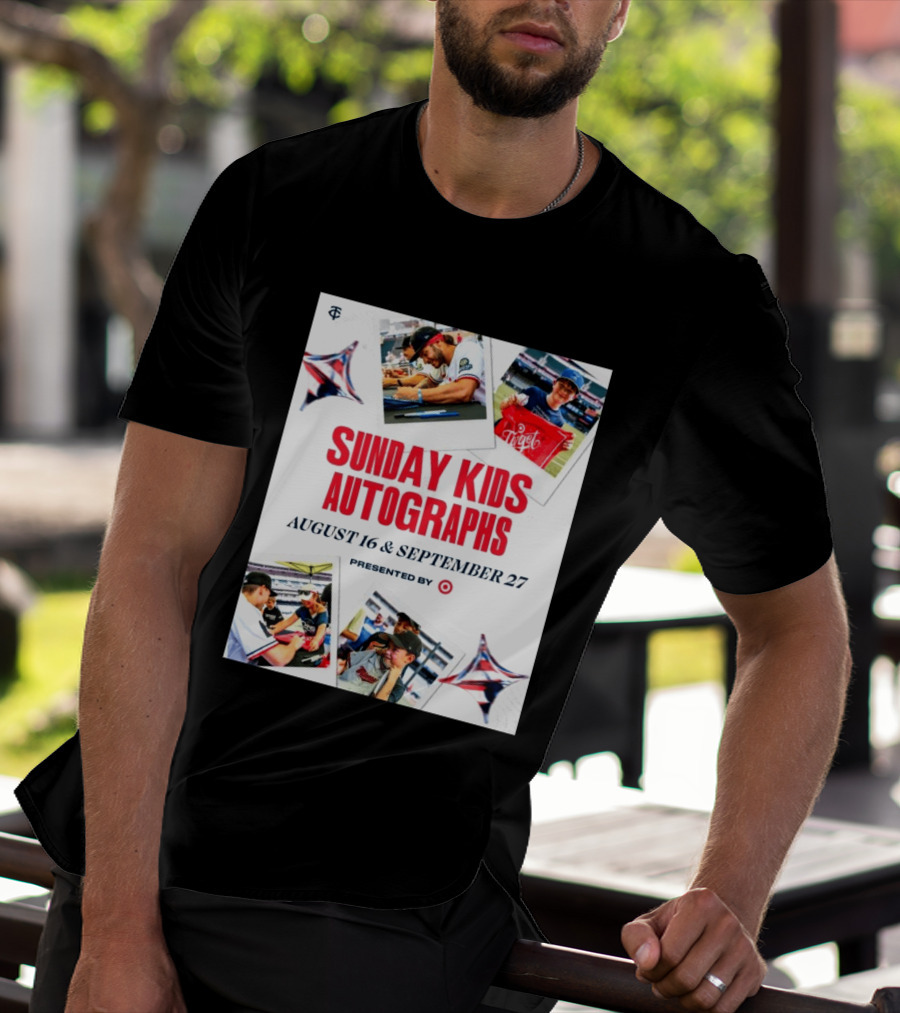 Sunday Kids Autographs August 16 & September 27 Presented By Target Twins Event T-Shirt