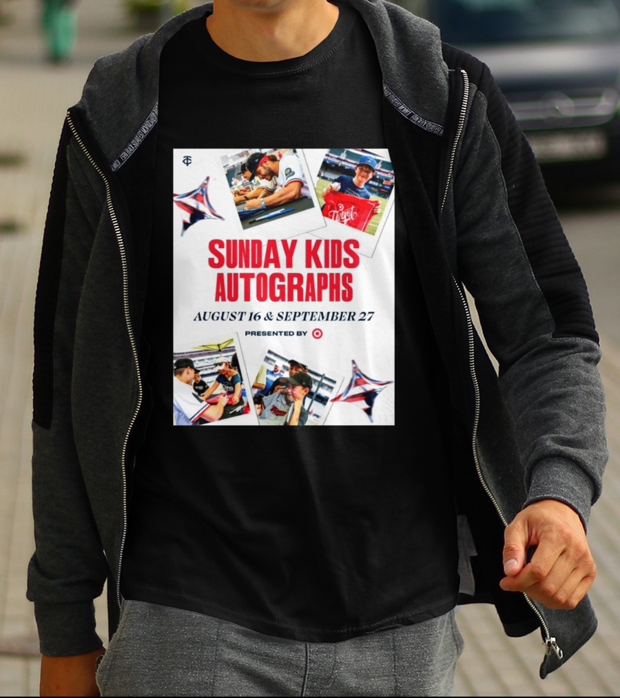 Sunday Kids Autographs August 16 & September 27 Presented By Target Twins Event T-Shirt
