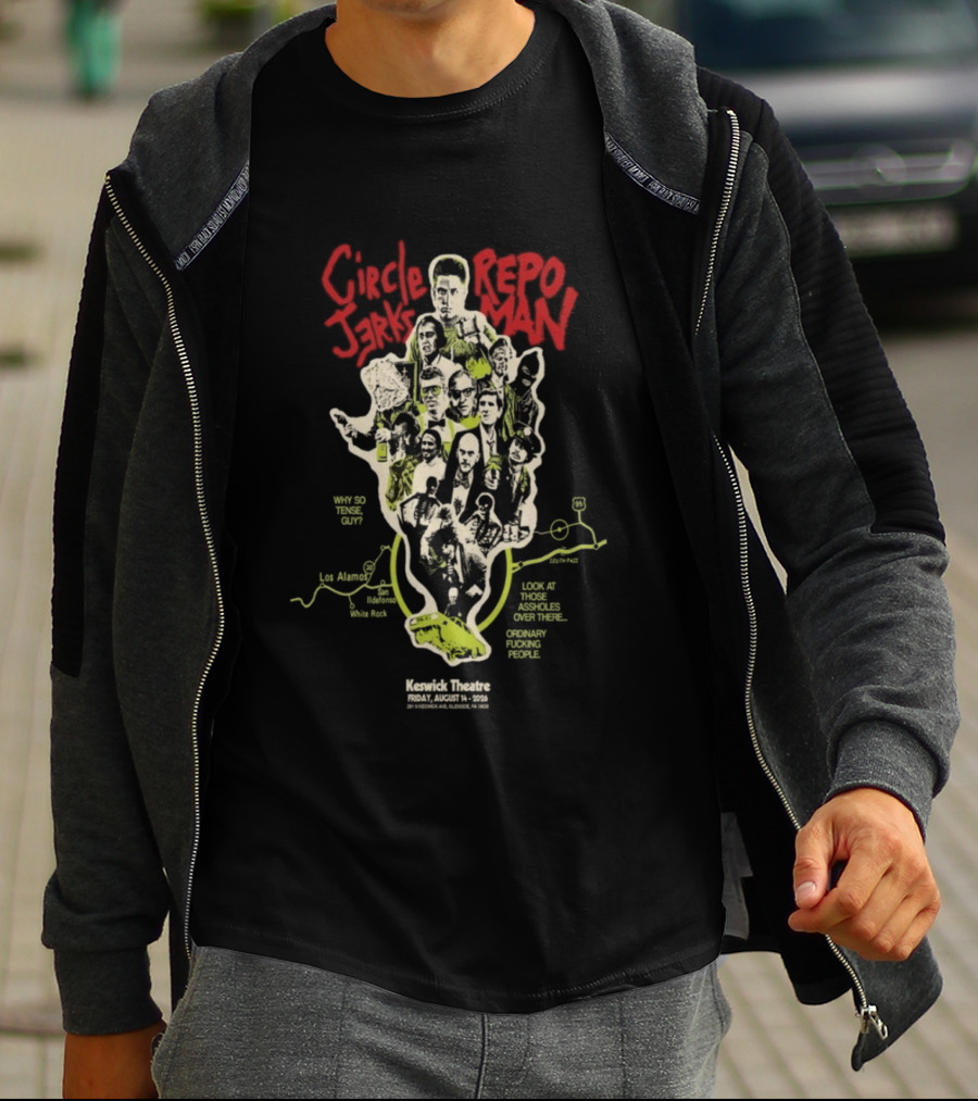 Circle Jerks X Repo Man August 14 2026 Keswick Theatre Glenside PA T-Shirt