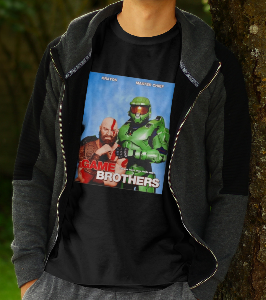 Kratos Master Chief Game Brothers Did You Touch Their Blade Sets T-Shirt