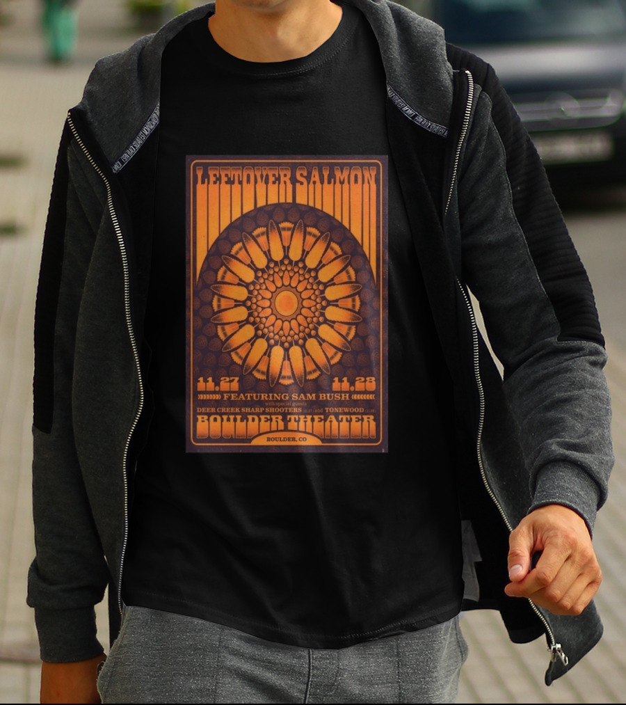 Leftover Salmon Boulder Theater November 27 28 2026 Featuring Sam Bush Deer Creek Sharp Shooters Tonewood T-Shirt