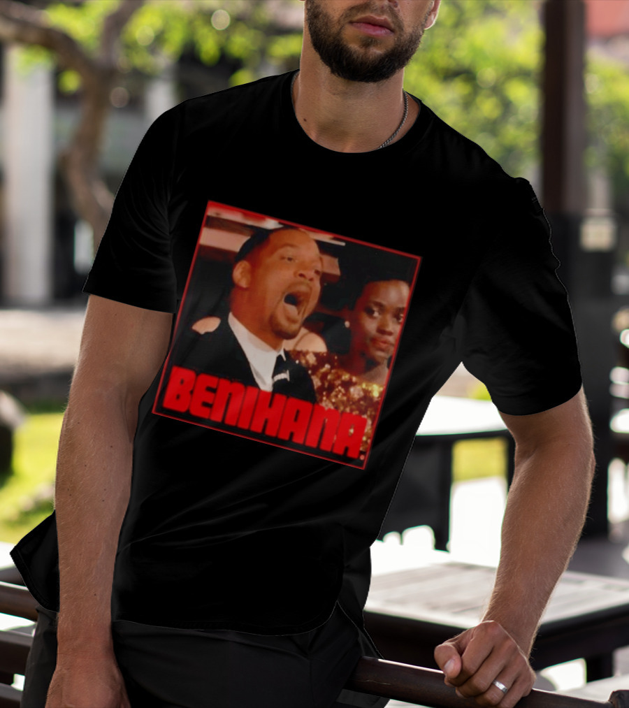 Benihana Will Smith Oscar 2022 Reaction Image T-Shirt