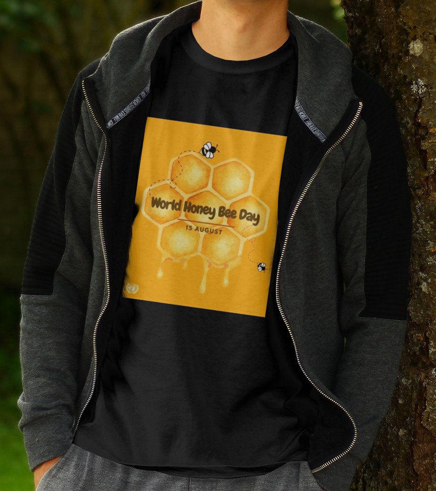 World Honey Bee Day 15 August Honeycomb T-Shirt
