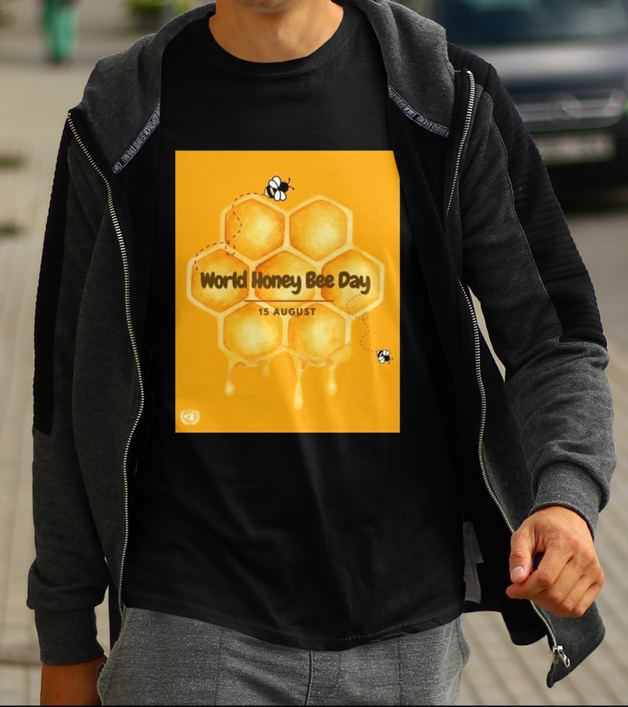 World Honey Bee Day 15 August Honeycomb T-Shirt