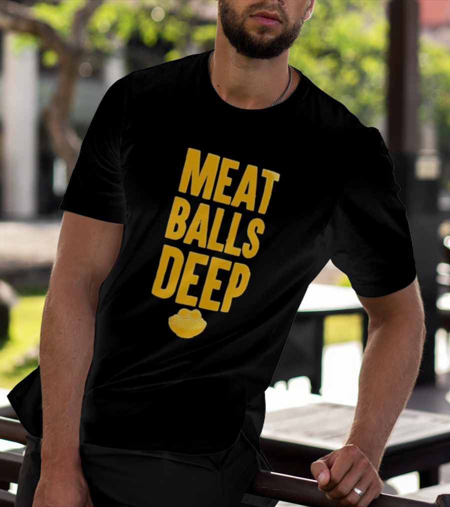 Meat Balls Deep Pasta Bowl Yellow T-Shirt