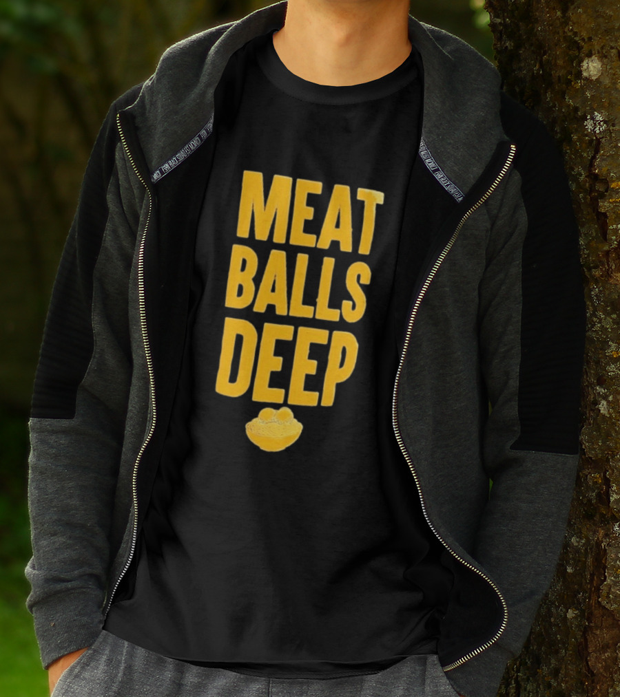 Meat Balls Deep Pasta Bowl Yellow T-Shirt