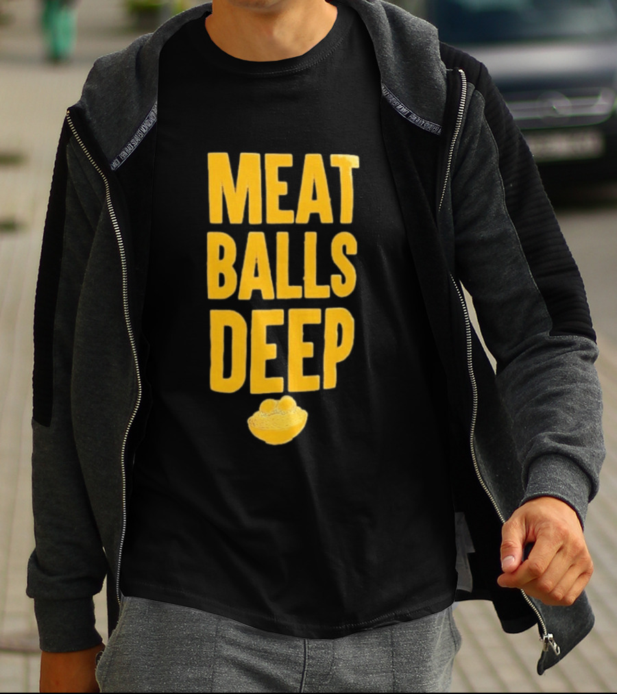 Meat Balls Deep Pasta Bowl Yellow T-Shirt
