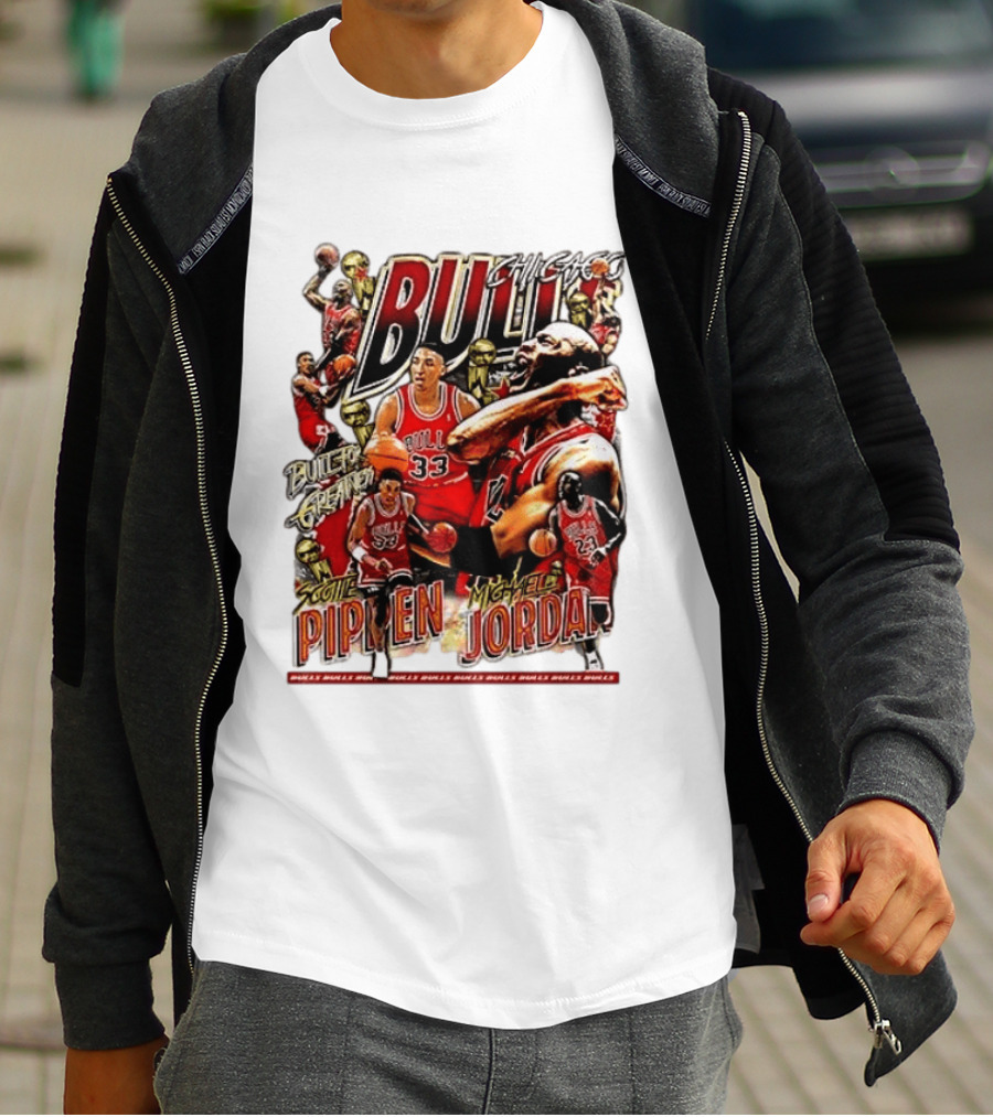 Chicago Bull Machael Jordan X Scotie Pippen Build For Greatness T-Shirt