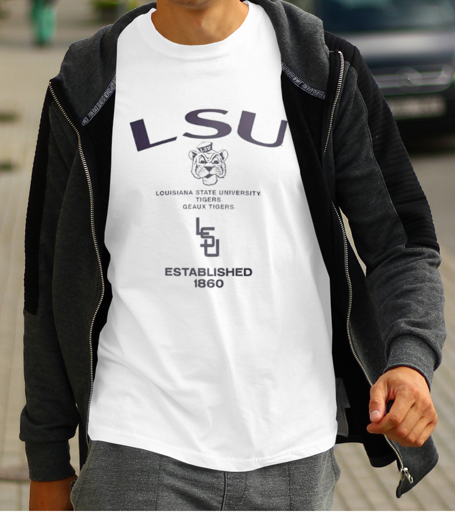 LSU Tigers Geaux Tigers Louisiana State University Established 1860 T-Shirt