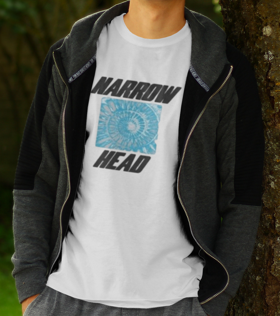 Narrow Head Blue Spiral Shell Tie Dye T-Shirt