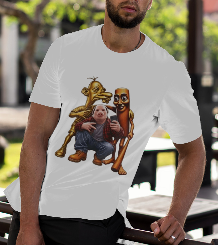 Neegy John Pork Tung Tung Tung Sahur Meme Characters T-Shirt