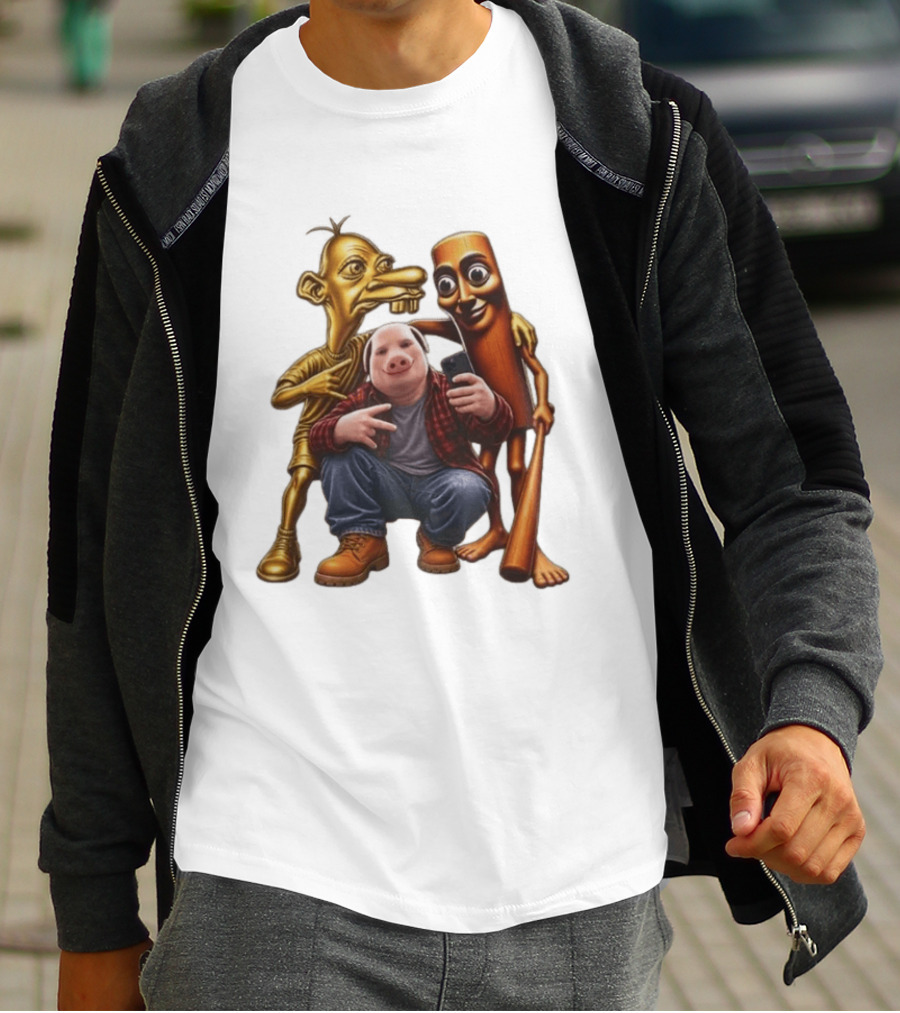 Neegy John Pork Tung Tung Tung Sahur Meme Characters T-Shirt