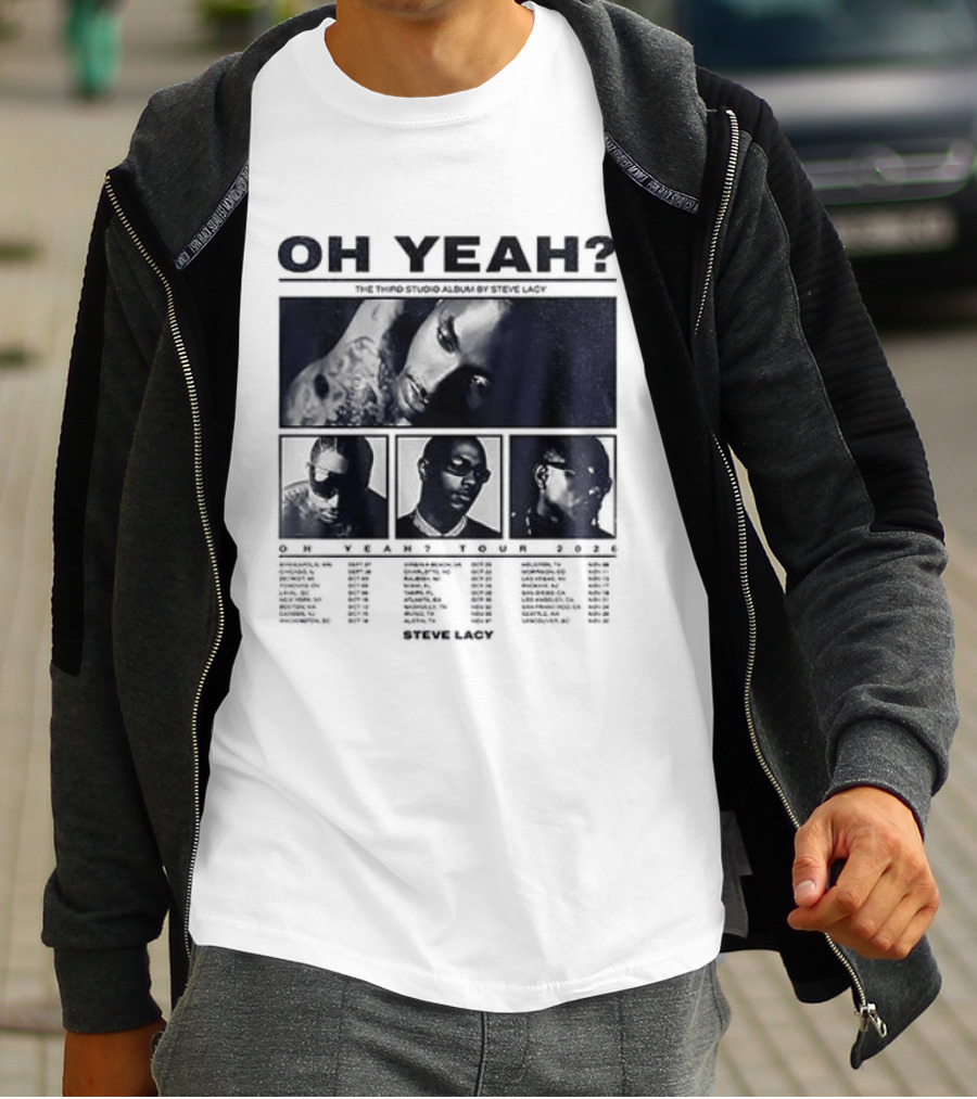 Steve Lacy Oh Yeah Tour Cities List Music Event Dates Compilation T-Shirt