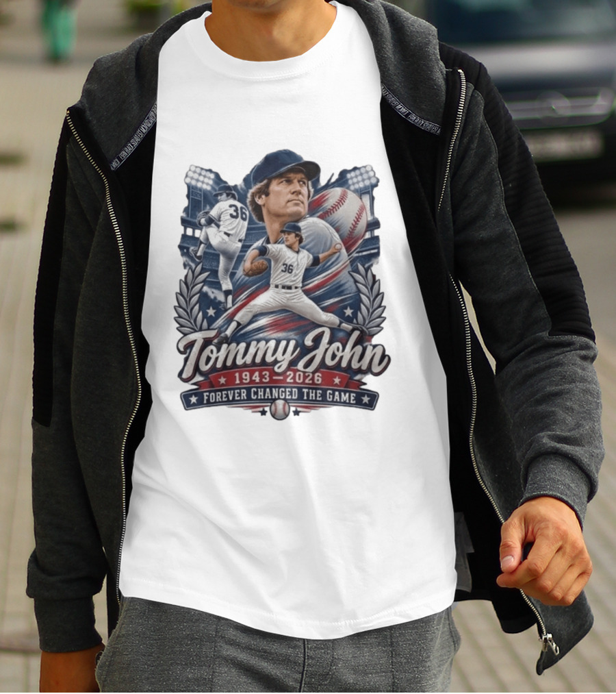 Tommy John 1943 2026 Baseball Legend Forever Changed The Game T-Shirt