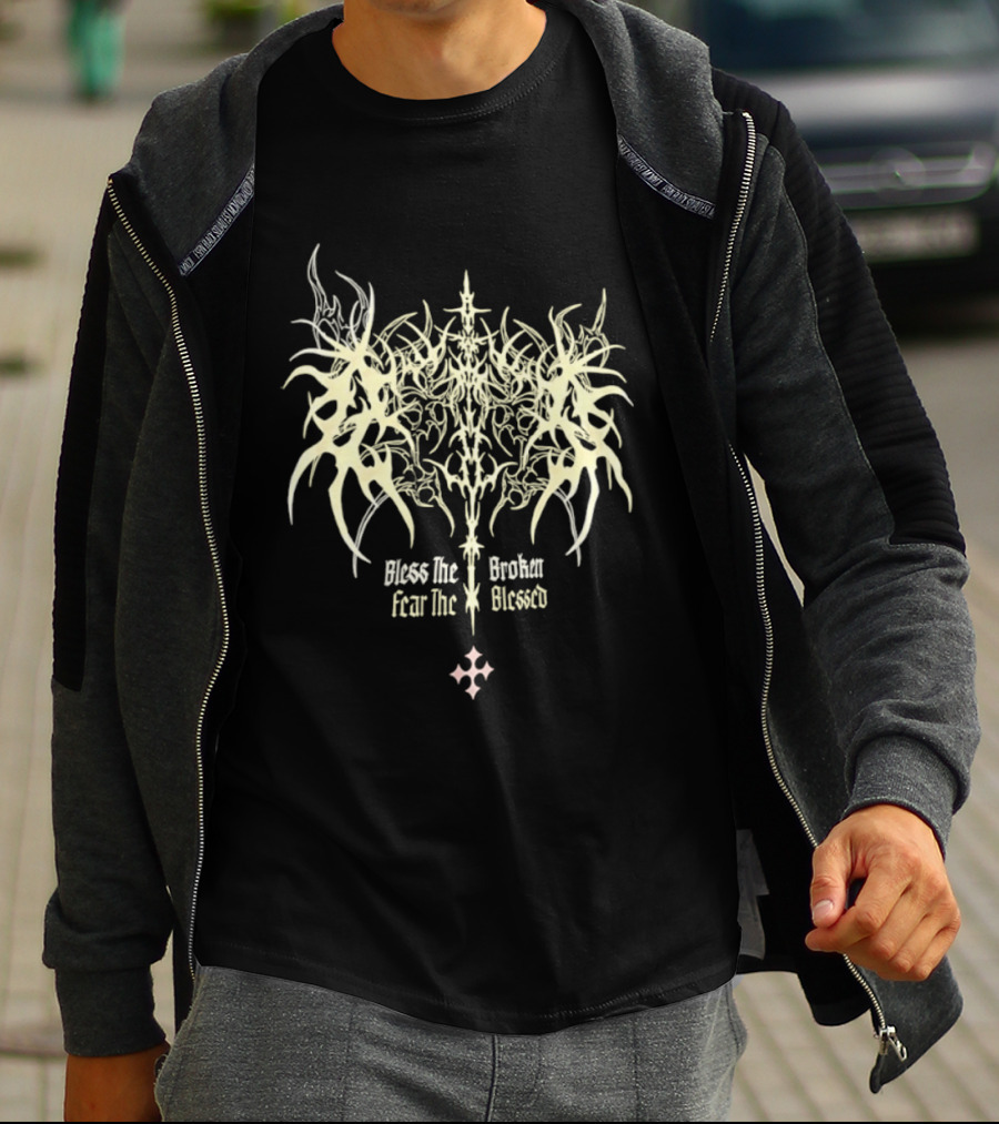 Bless The Broken Fear The Blessed Tribal Gothic Symbolism T-Shirt