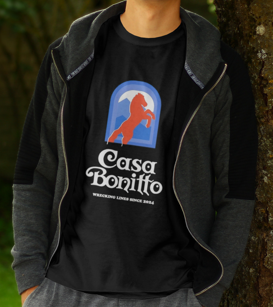 Casa Bonitto Wrecking Lines Since 2024 Denver Broncos Horse T-Shirt