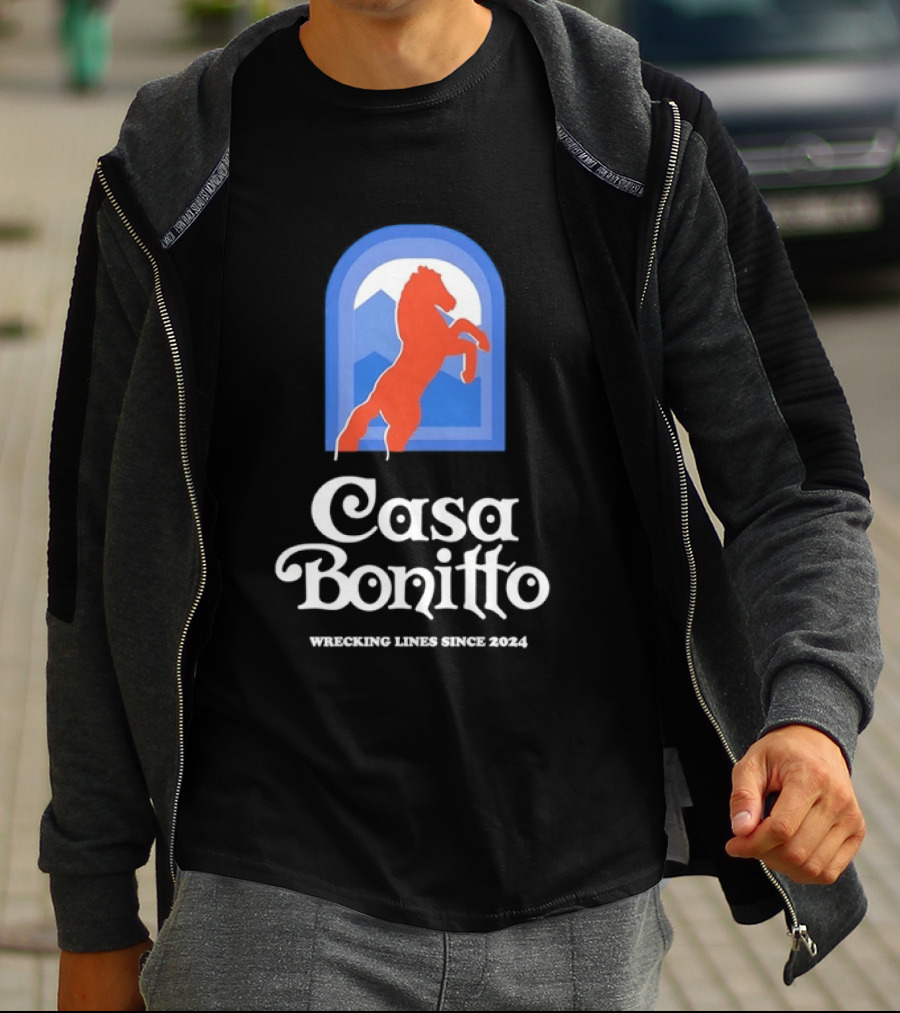 Casa Bonitto Wrecking Lines Since 2024 Denver Broncos Horse T-Shirt