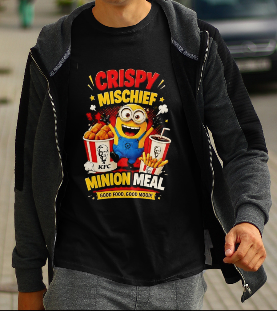 Crispy Mischief Minion Meal KFC Good Food Good Mood T-Shirt