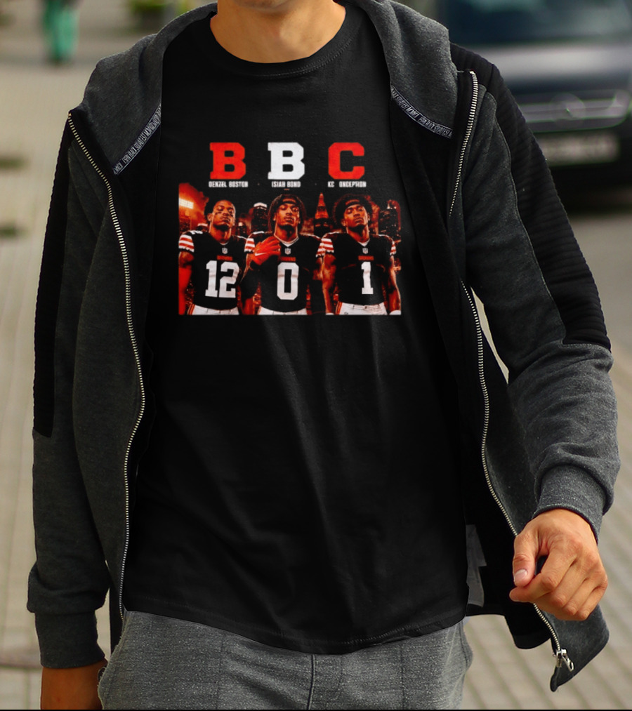 BBC Trio Denzel Boston Isiah Bond KC Conception Cleveland Browns T-Shirt
