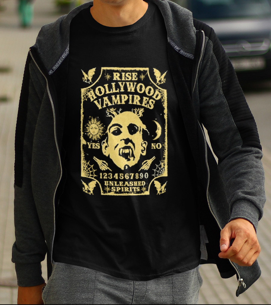 Rise Hollywood Vampires Unleashed Spirits 2026 Europe UK Tour Ouija 1990 T-Shirt