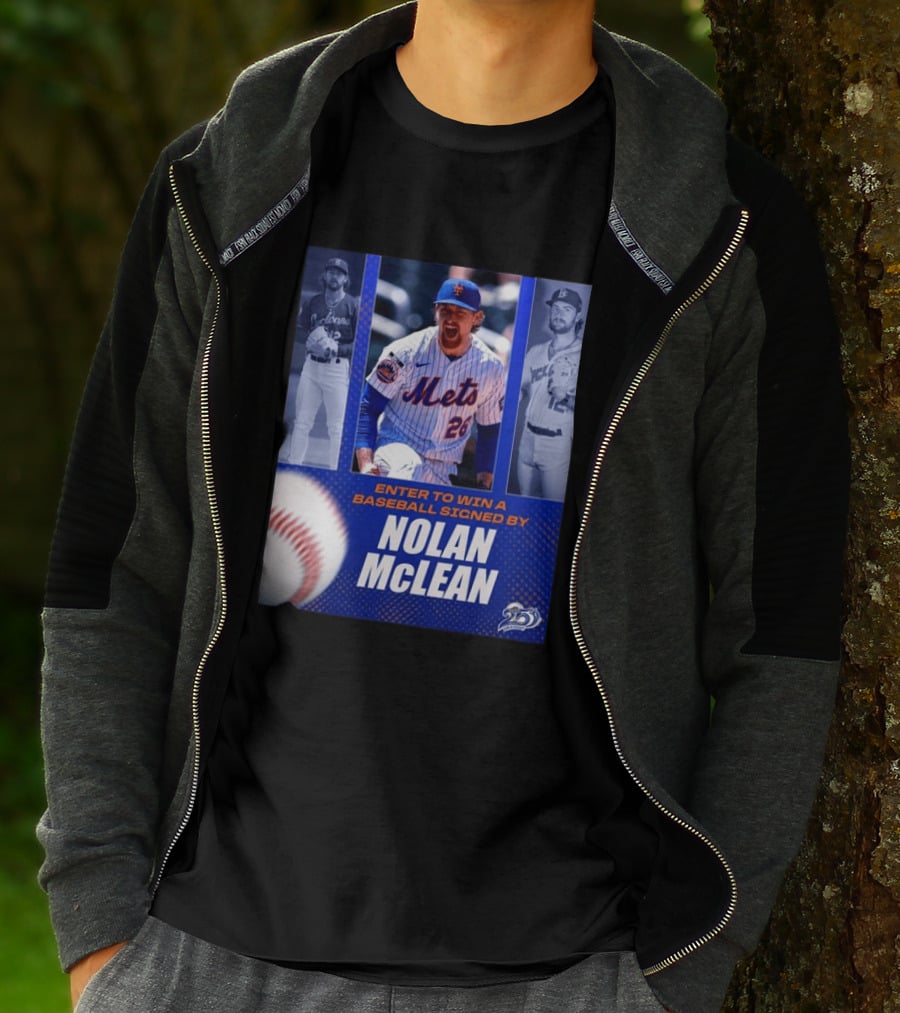 Enter To Win A Baseball Signed By Nolan McLean Mets 26 Celebrating 25 Years T-Shirt