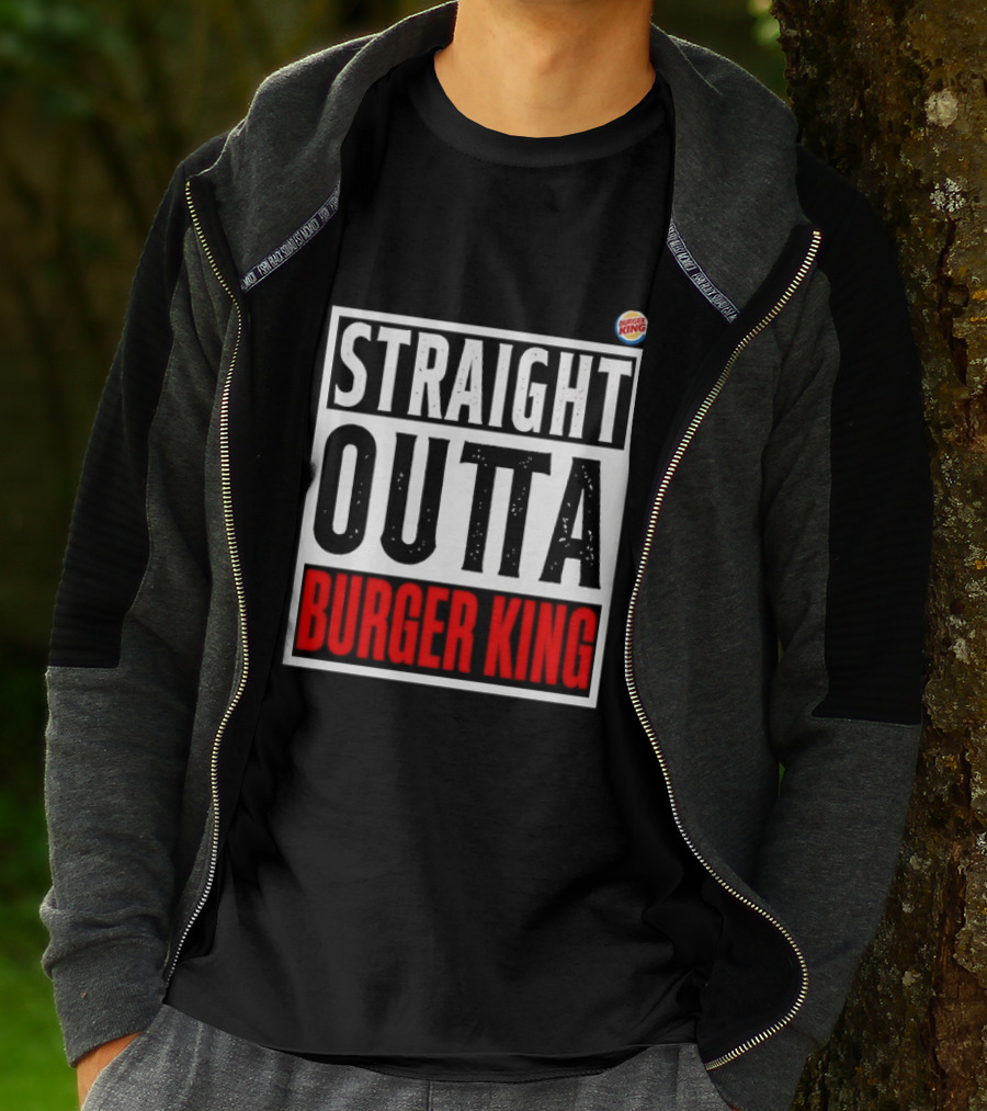 Straight Outta Burger King Fast Food Mockup T-Shirt