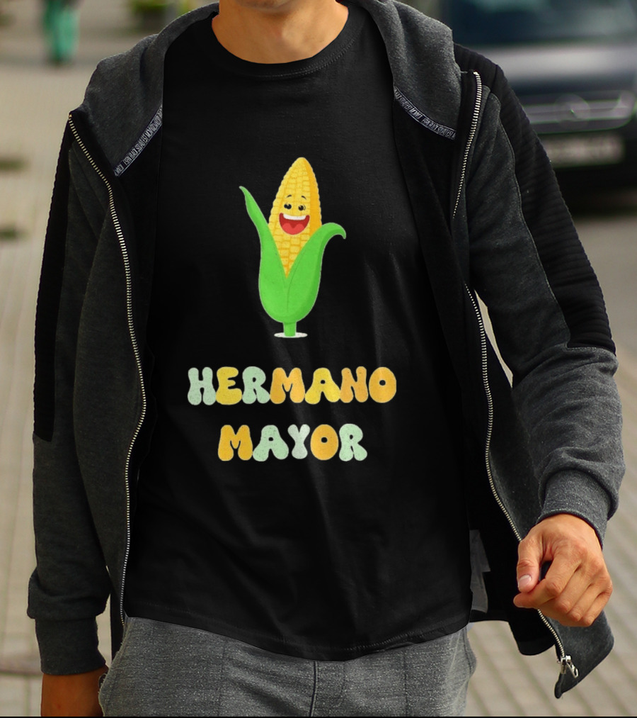 Hermano Mayor Corn With Smiling Vegetable Face T-Shirt
