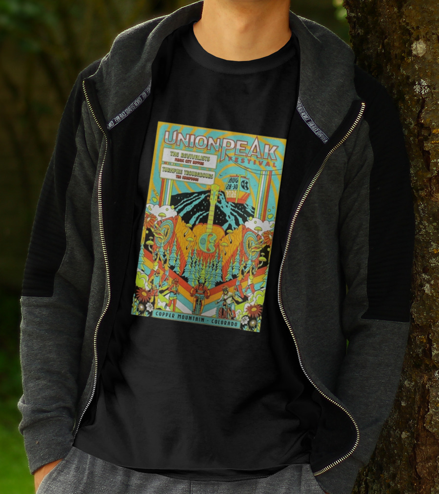 Union Peak Festival 2026 Copper Mountain Colorado Aug 28 30 Featuring The Revivalists Turbo Tweed Troubadours The Disco Biscuits T-Shirt