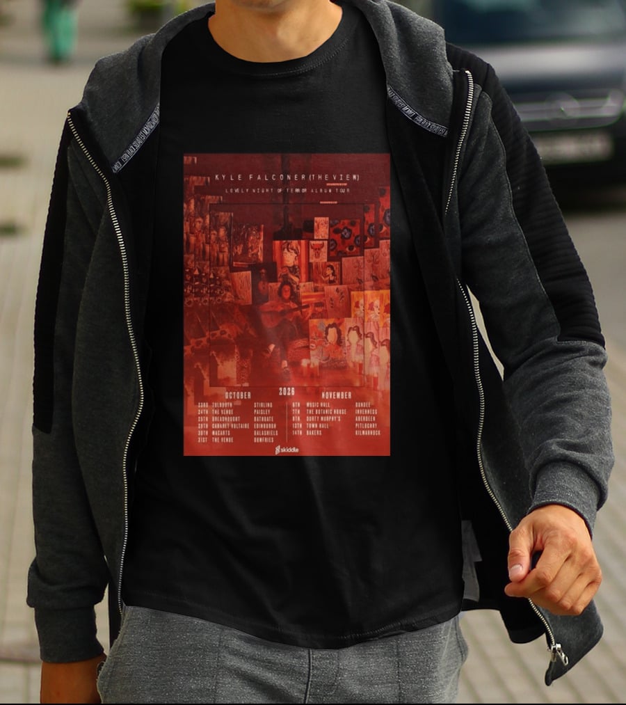 Kyle Falconer The View Lovely Night Of Terror Album Tour 2026 October November Scotland Dates T-Shirt